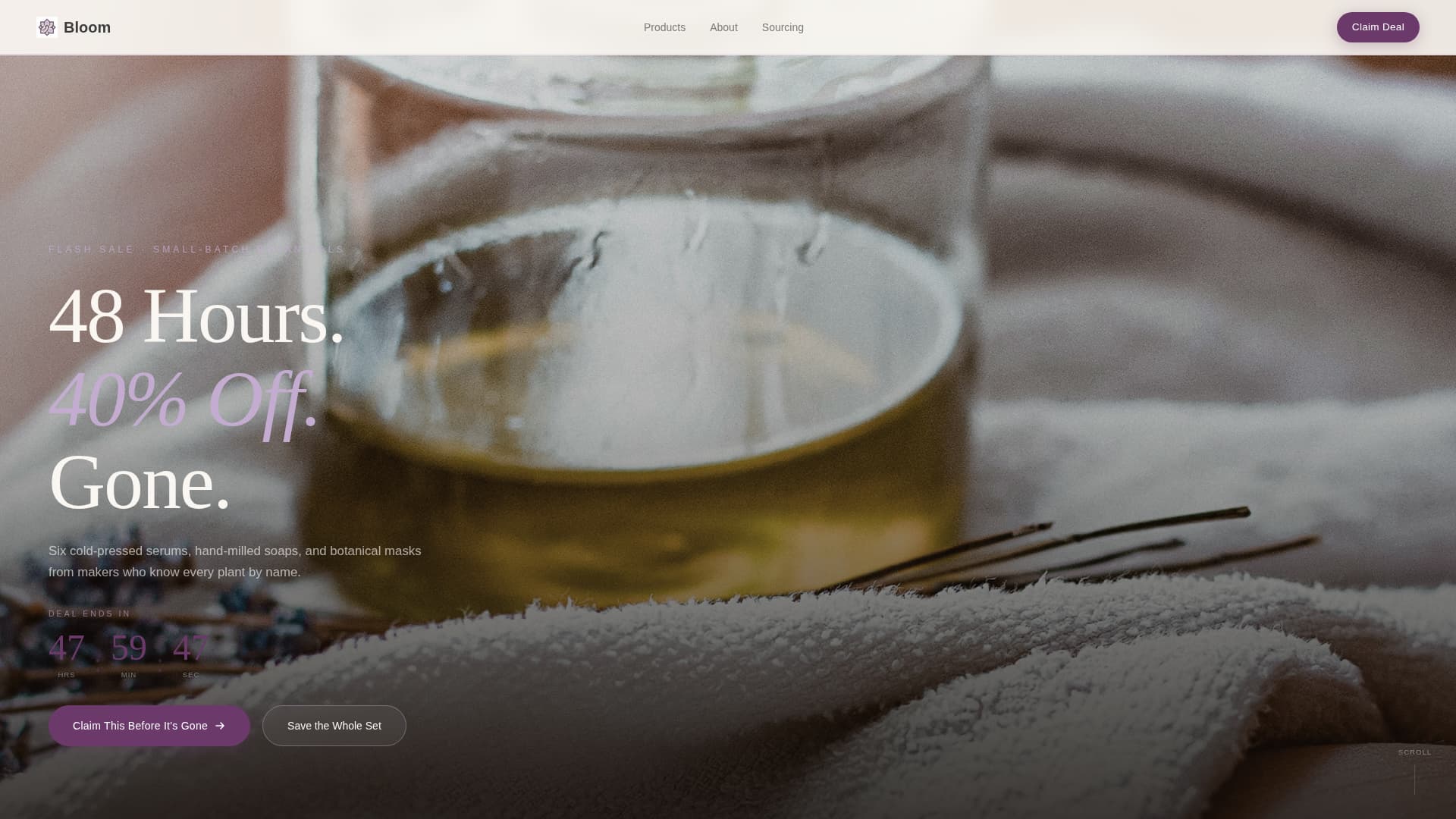 Bloom - Luxe Botanical Landing Page Template