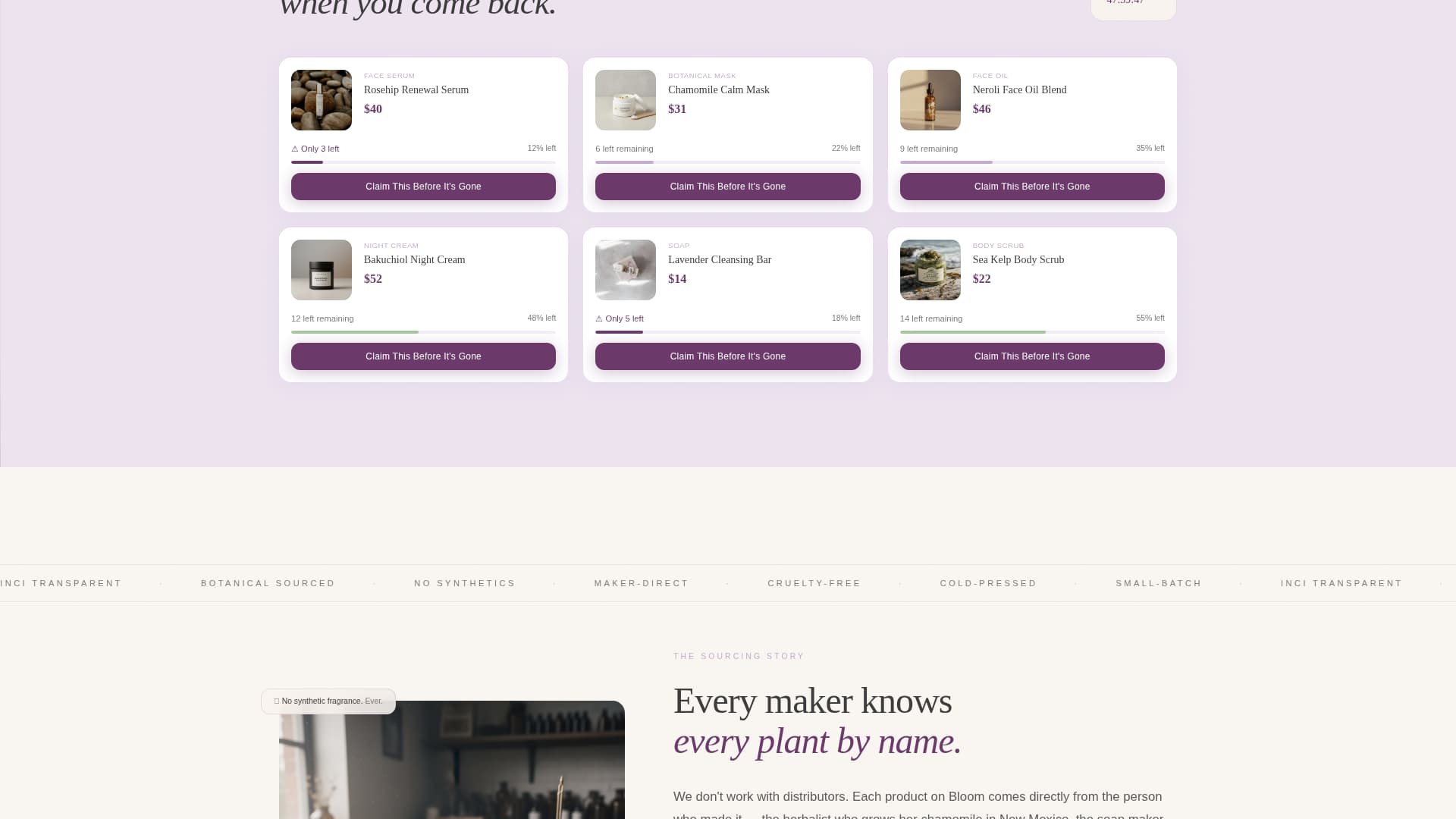 Bloom - Luxe Botanical Landing Page Template