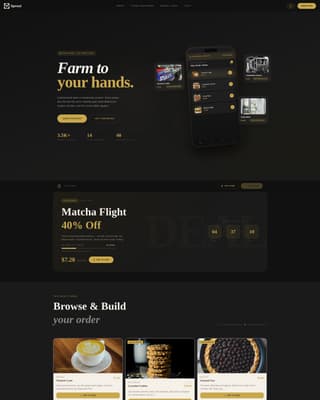 Sprout - Artisan Café Landing Page Template