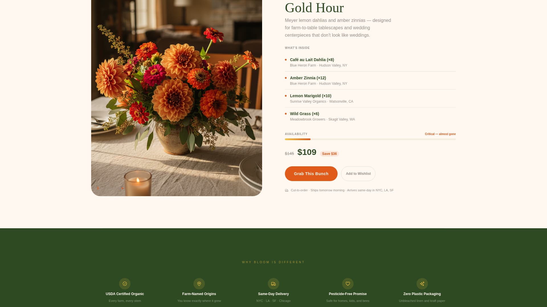 Bloom - Luxe Organic Landing Page Template