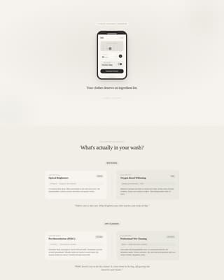 Fold - Pure Laundry Landing Page Template