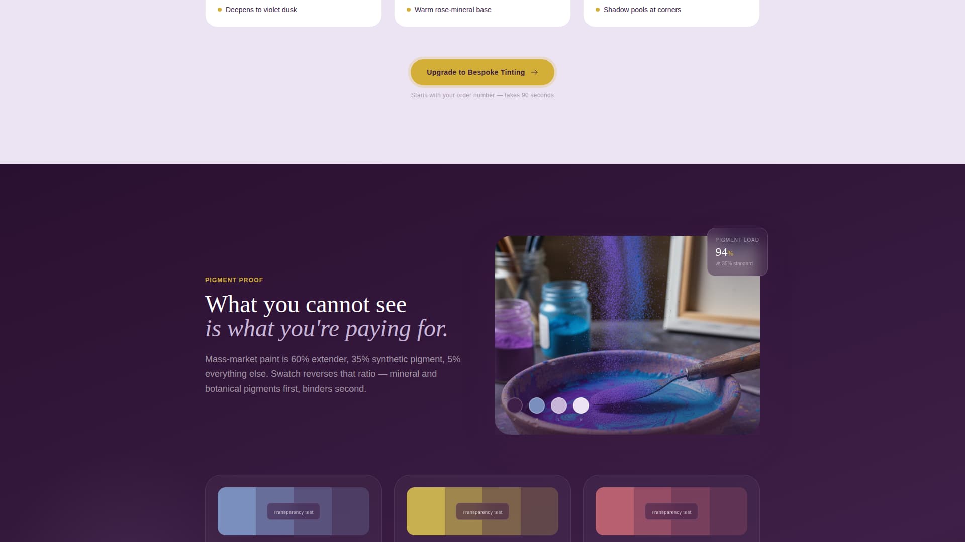 Swatch - Bespoke Paint Landing Page Template