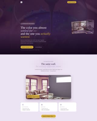 Swatch - Bespoke Paint Landing Page Template