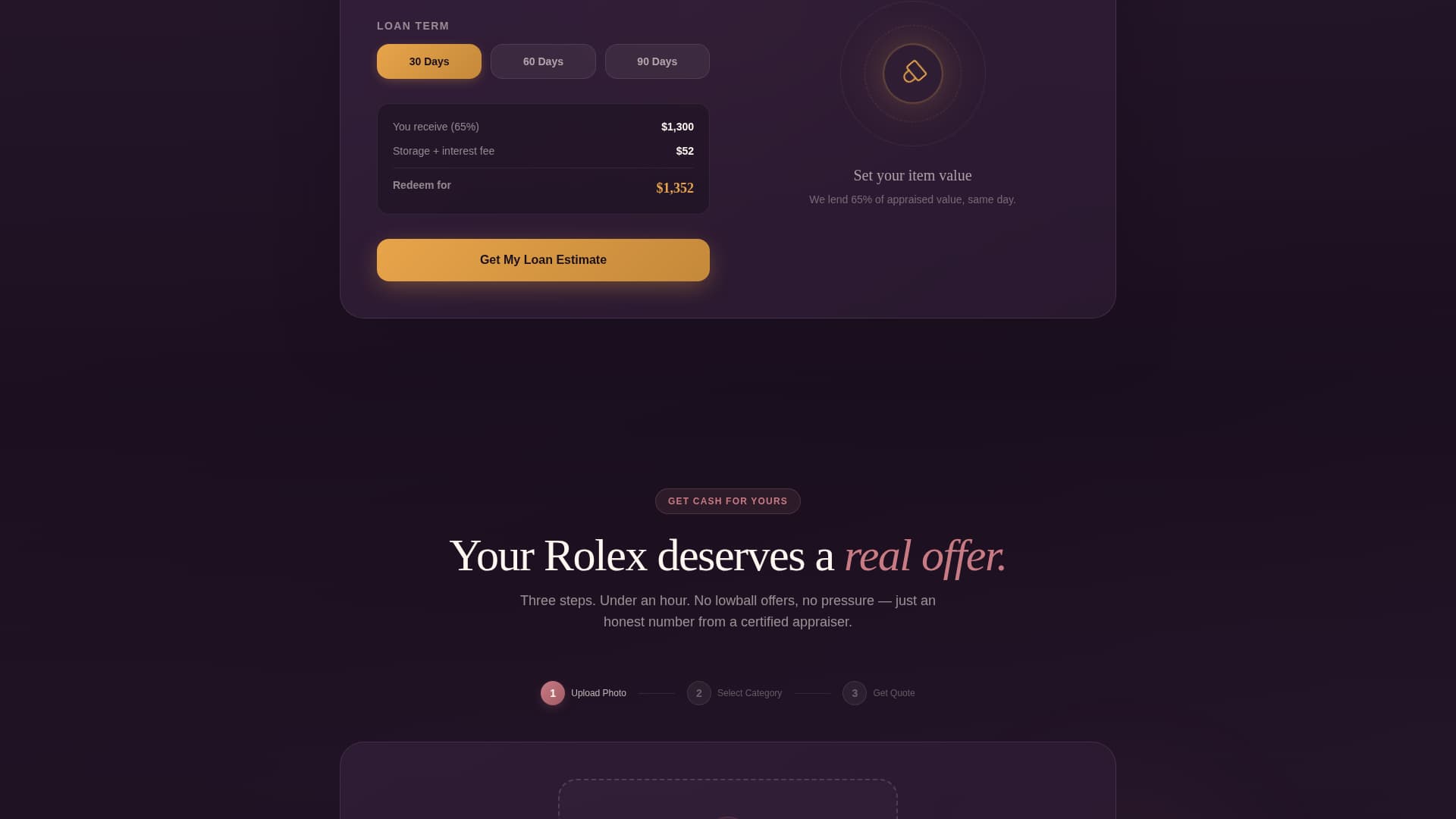 Pledge - Luxe Pawnshop Landing Page Template