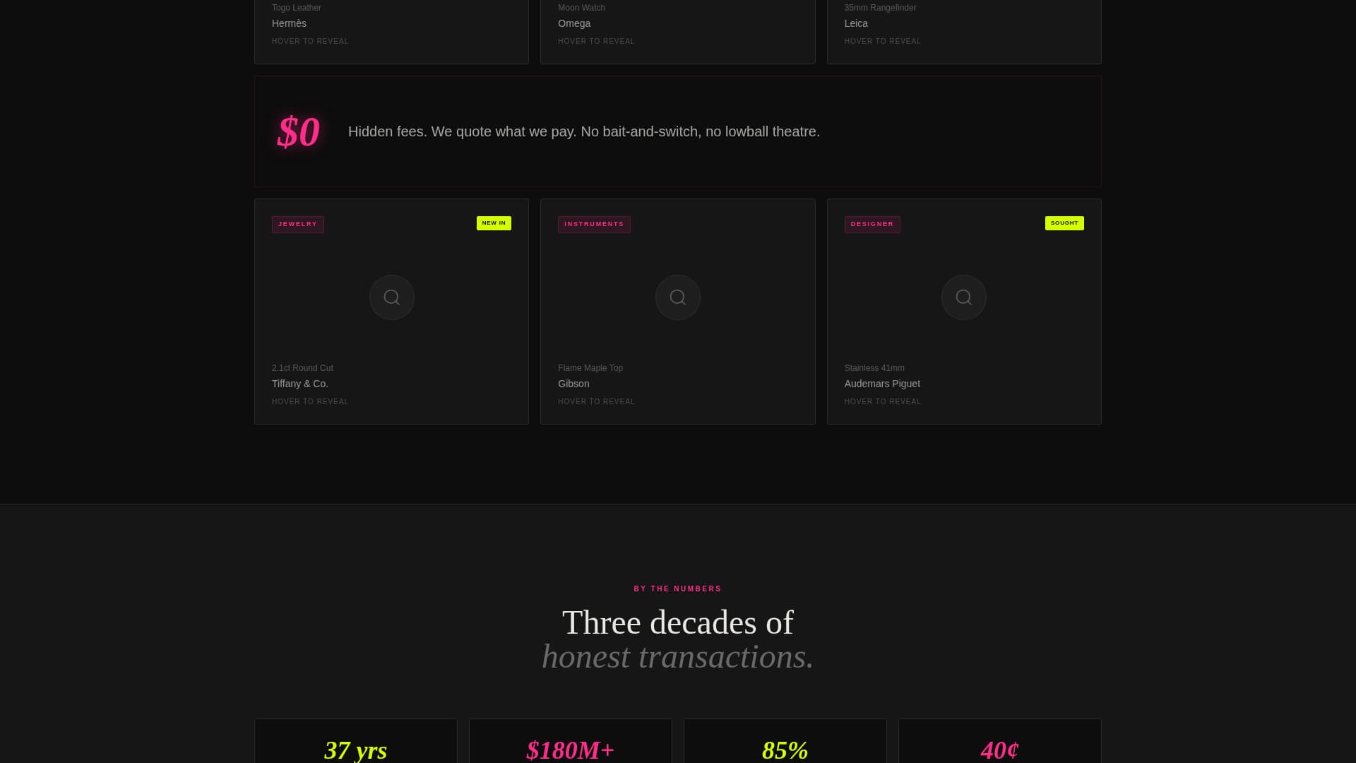 Hock — Premium Pawn Broker Landing Page Template