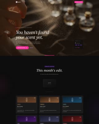 Spritz - Luxe Fragrance Landing Page Template