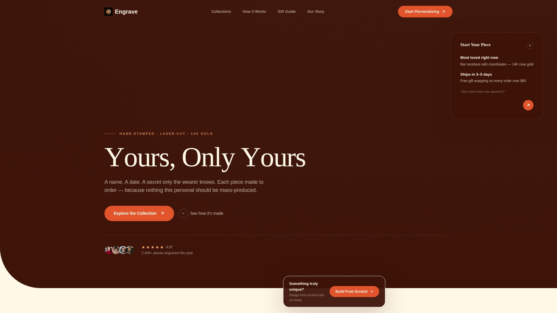 Engrave - Elegant Jewelry Boutique Landing Page Template