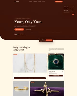 Engrave - Elegant Jewelry Boutique Landing Page Template