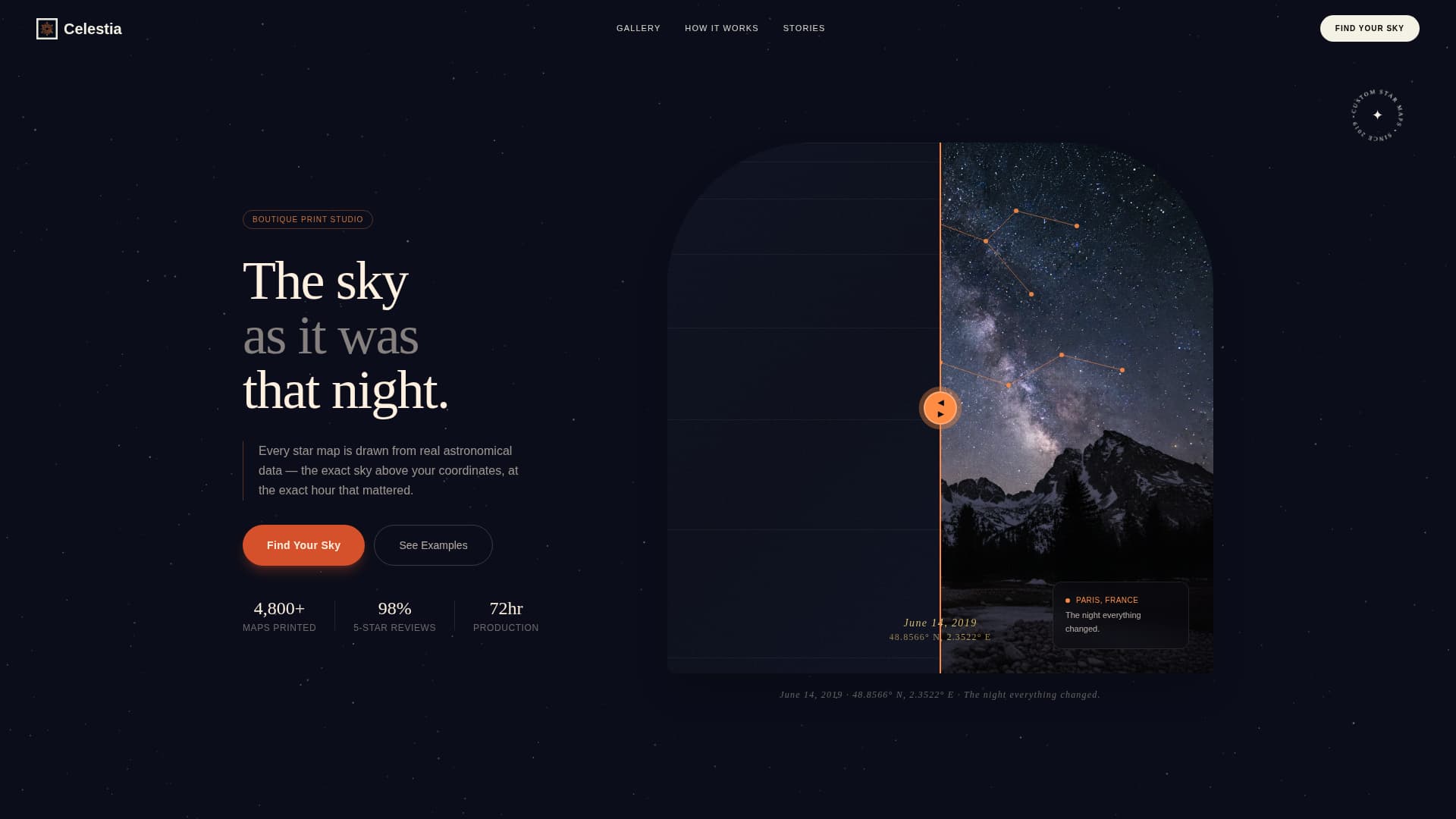 Celestia - Enchanting Starmap Landing Page Template