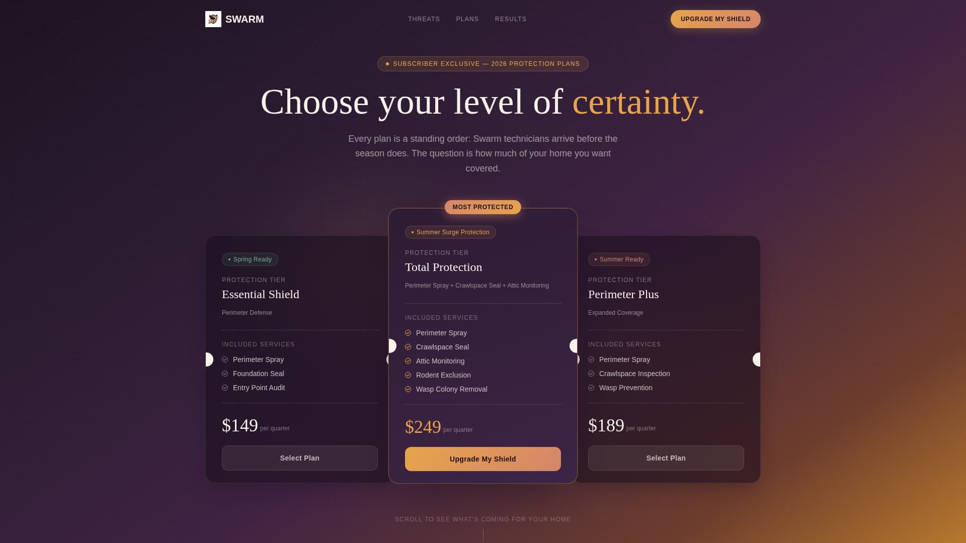 Swarm - Exclusive Pest Control Landing Page Template
