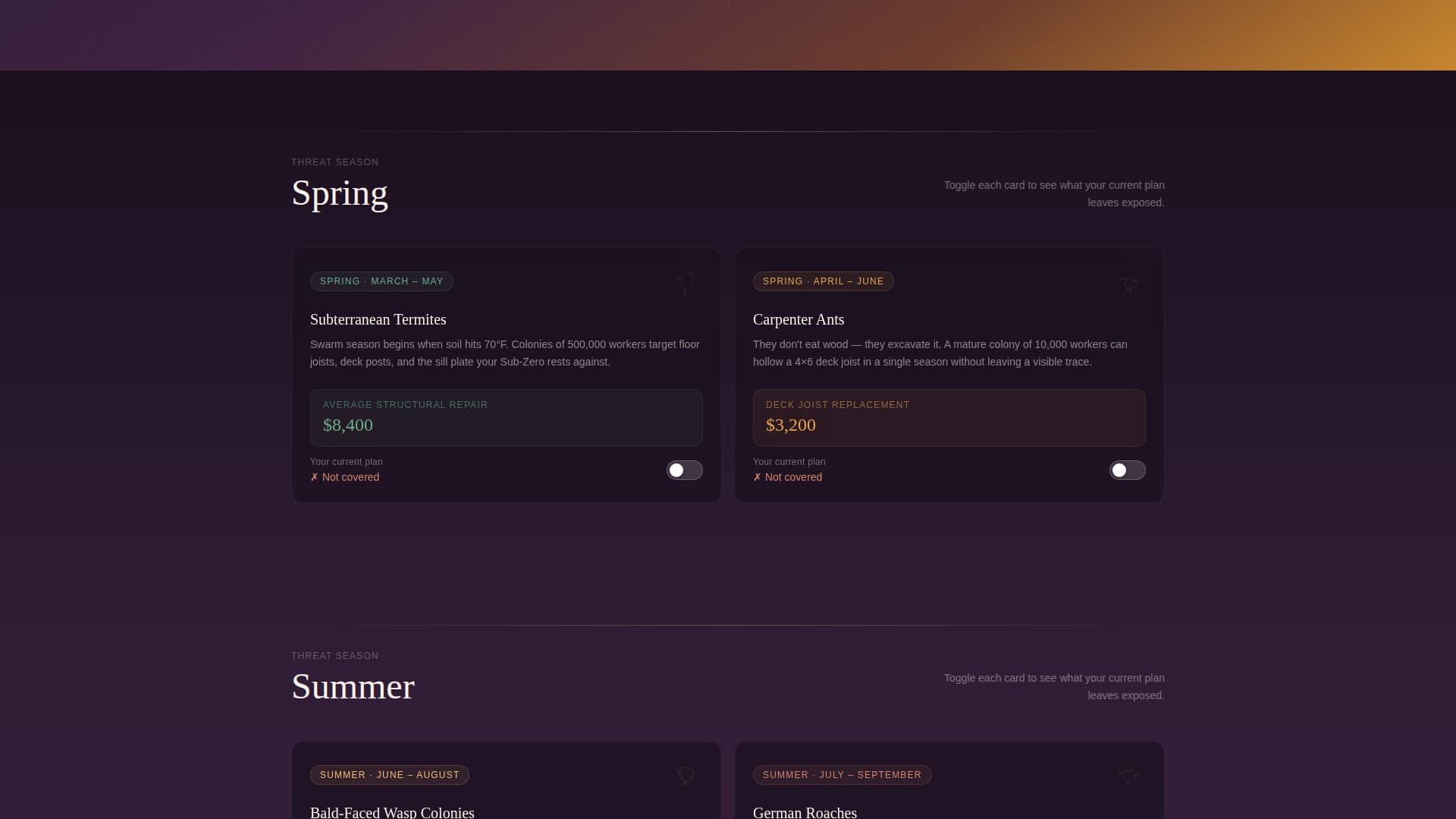 Swarm - Exclusive Pest Control Landing Page Template