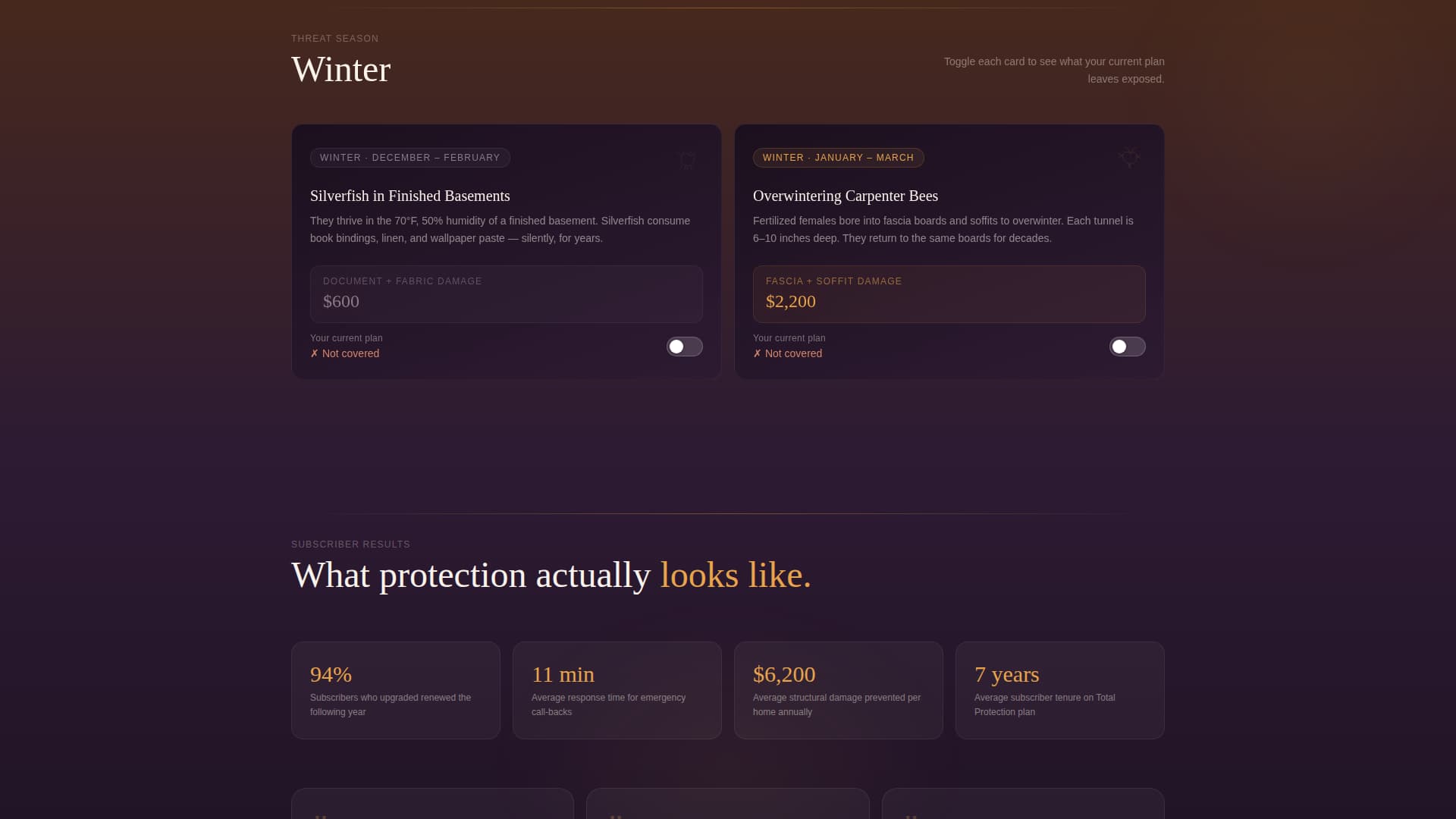 Swarm - Exclusive Pest Control Landing Page Template