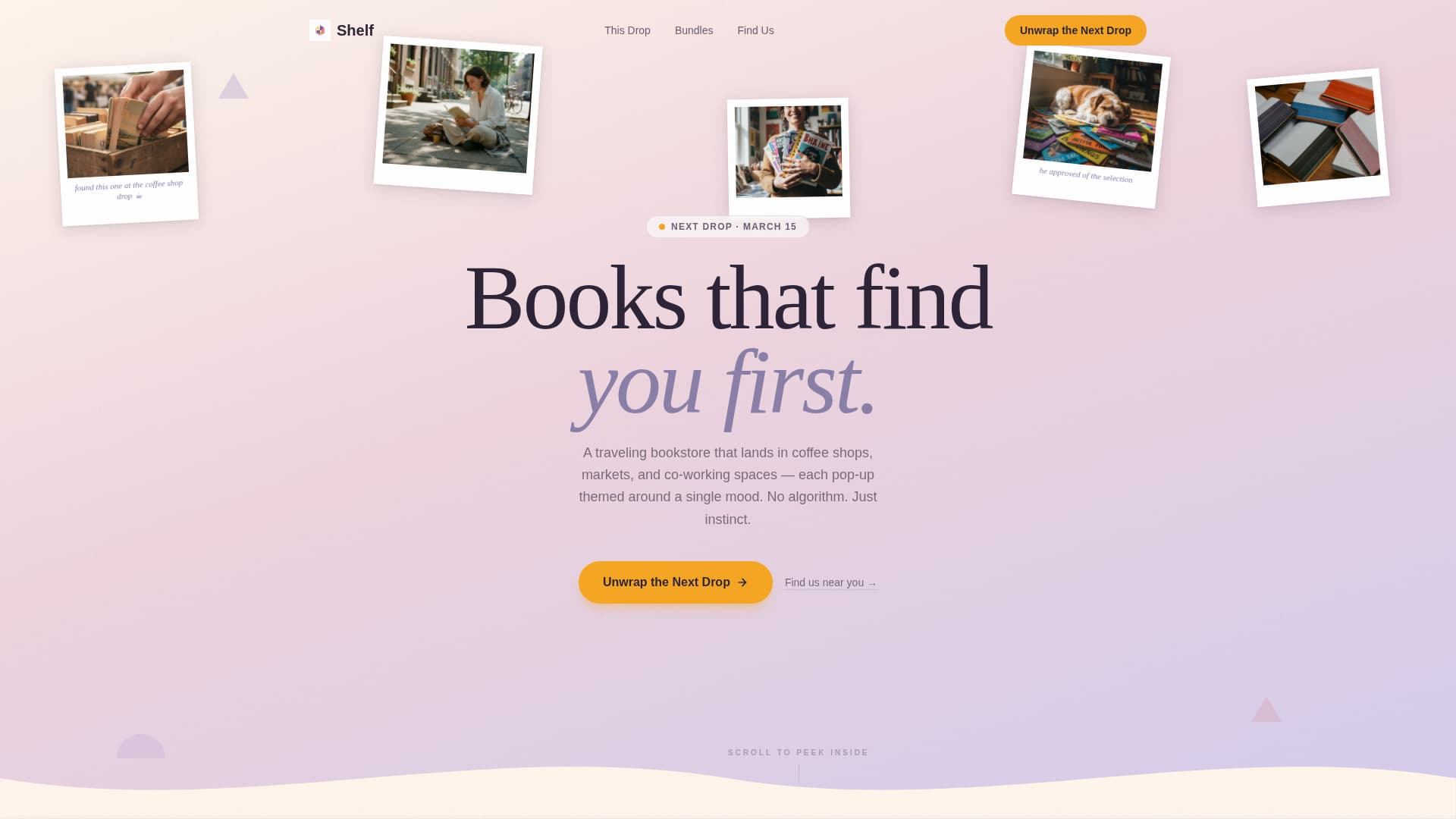Shelf - Whimsical Bookstore Landing Page Template