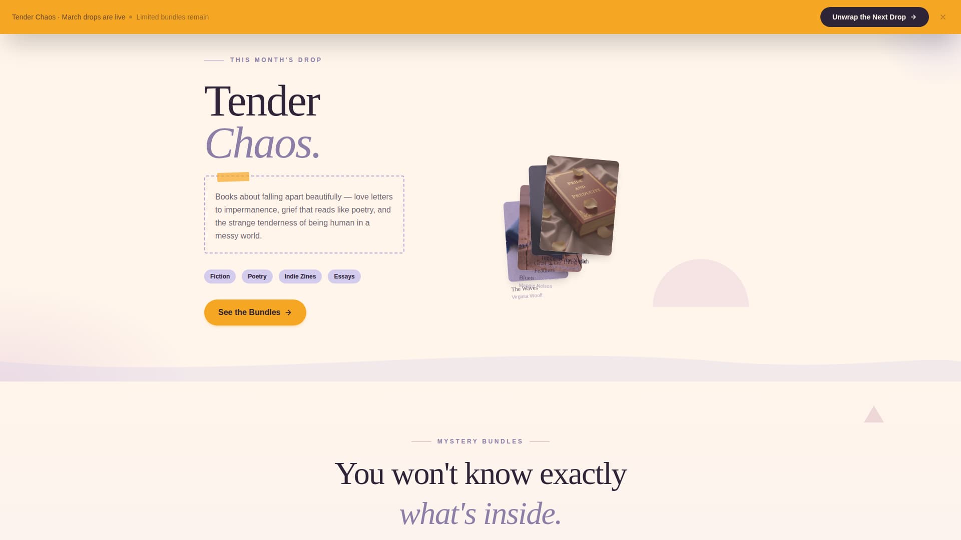Shelf - Whimsical Bookstore Landing Page Template