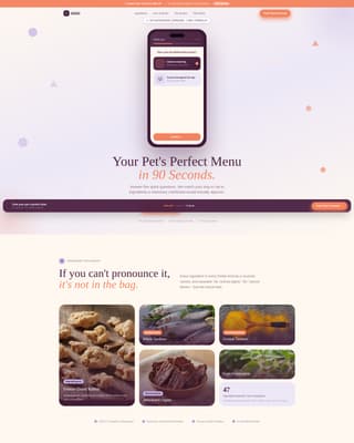 Kibble - Premium Petnutrition Landing Page Template