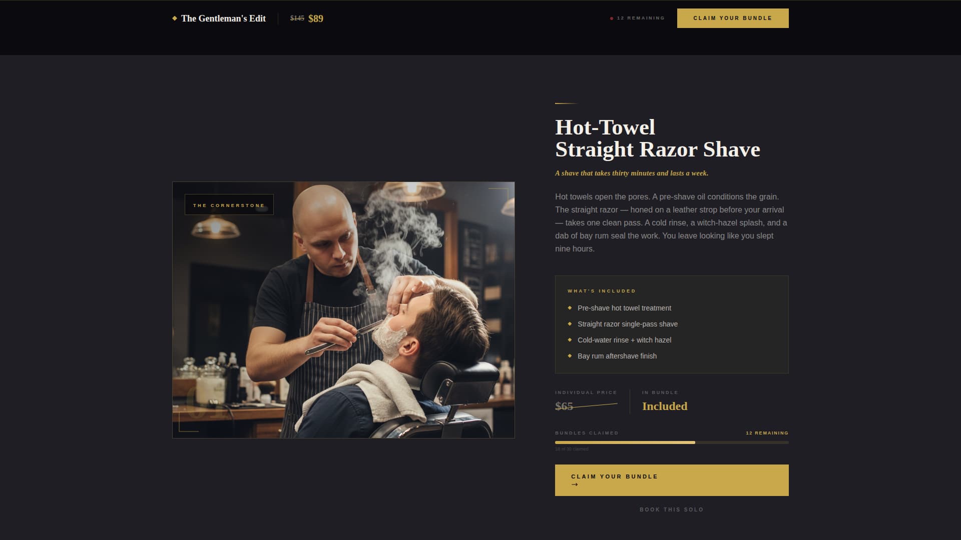 Fade - Luxurious Barbershop Landing Page Template
