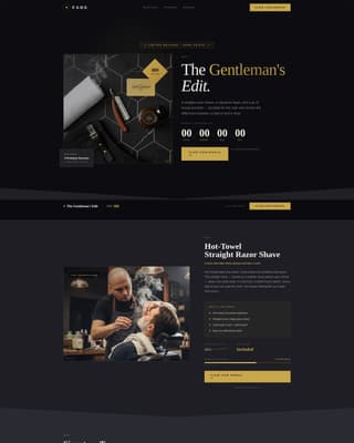 Fade - Luxurious Barbershop Landing Page Template