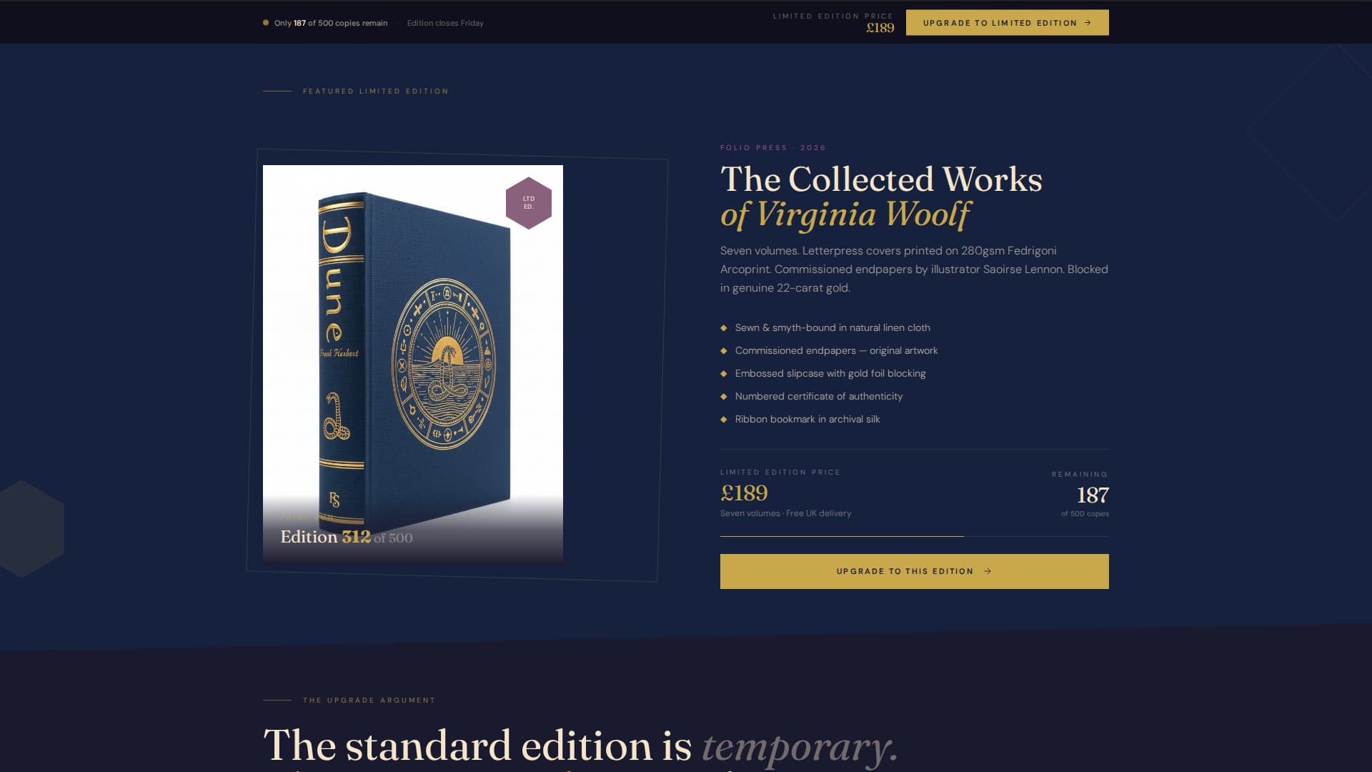 Folio - Irresistible Bookshop Landing Page Template