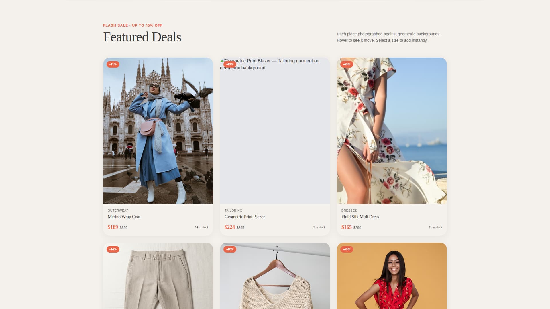 Drape - Geometric Fashion Landing Page Template