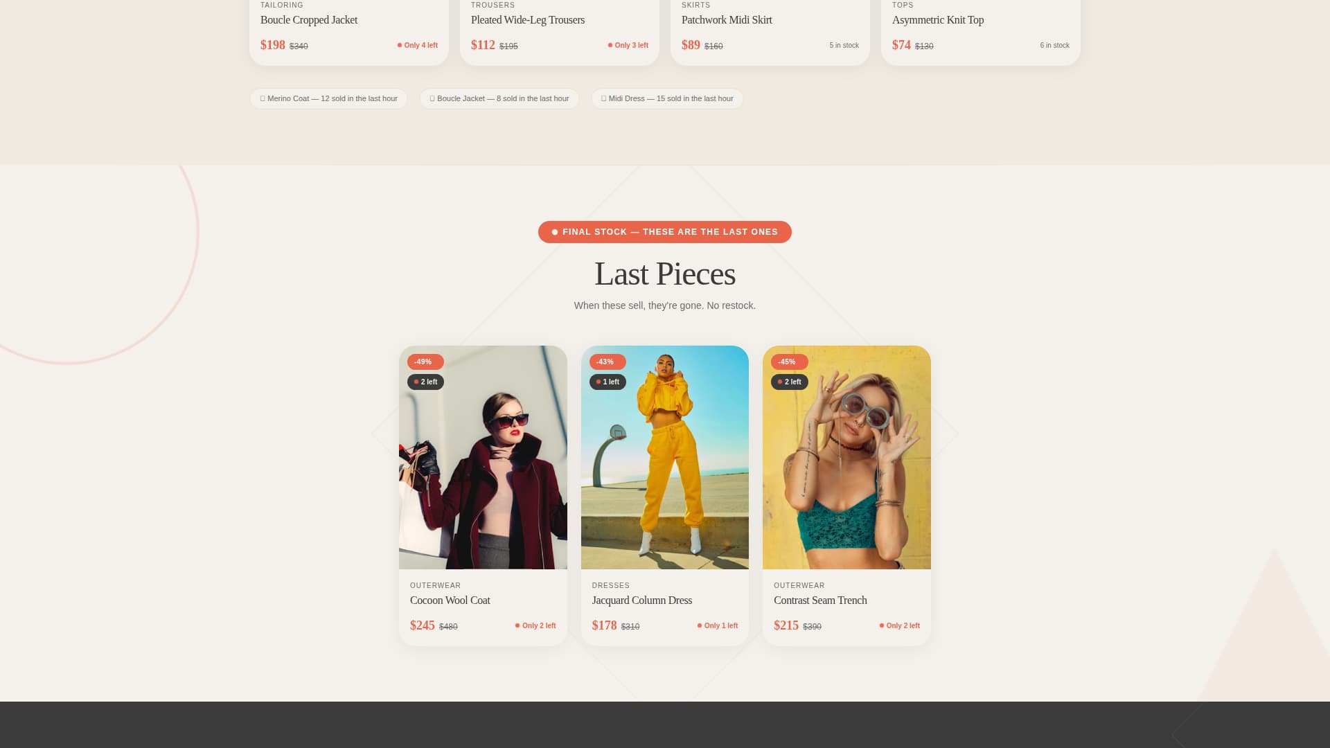 Drape - Geometric Fashion Landing Page Template