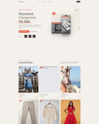 Drape - Geometric Fashion Landing Page Template