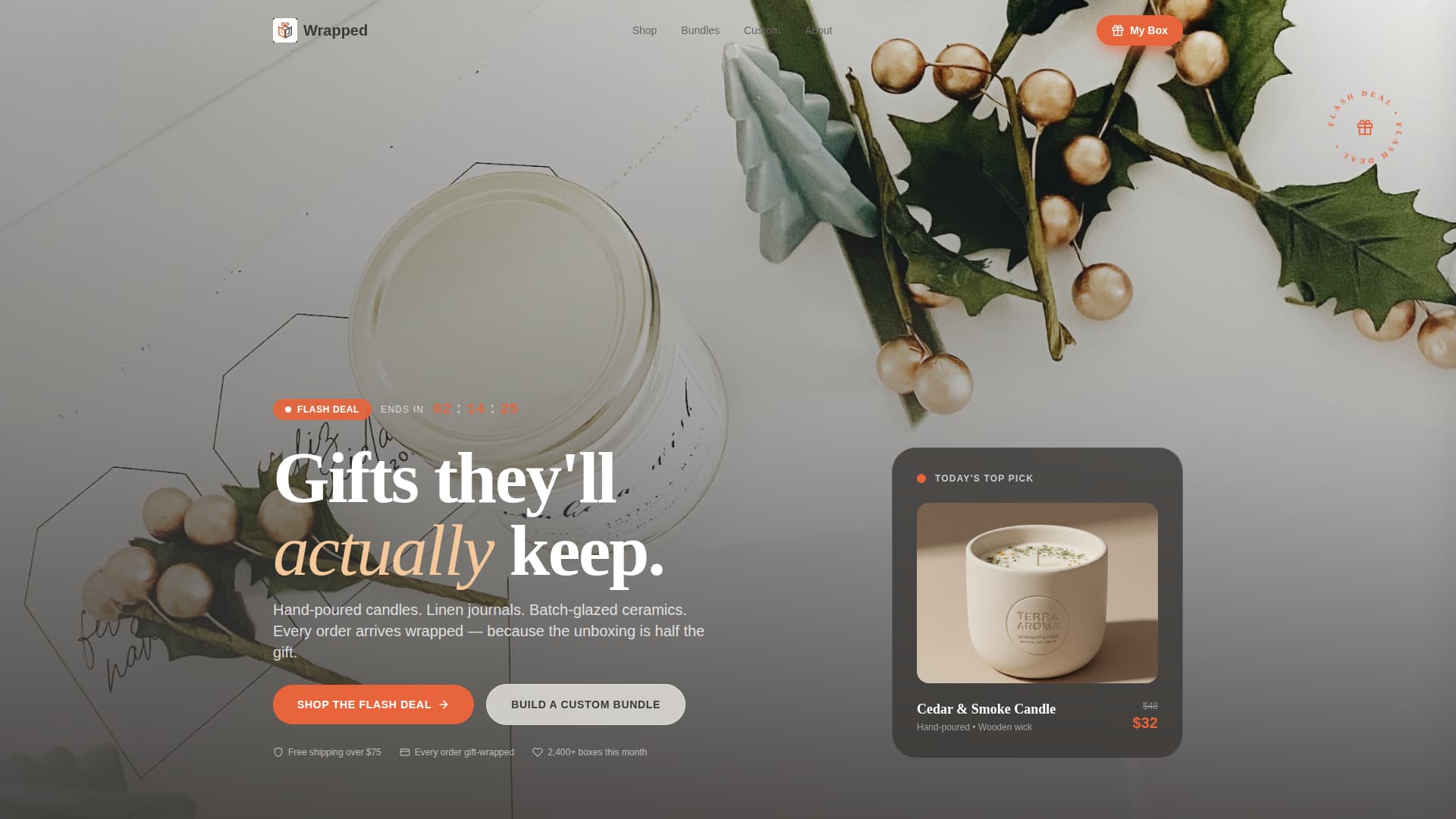 Wrapped - Curated Gift Landing Page Template