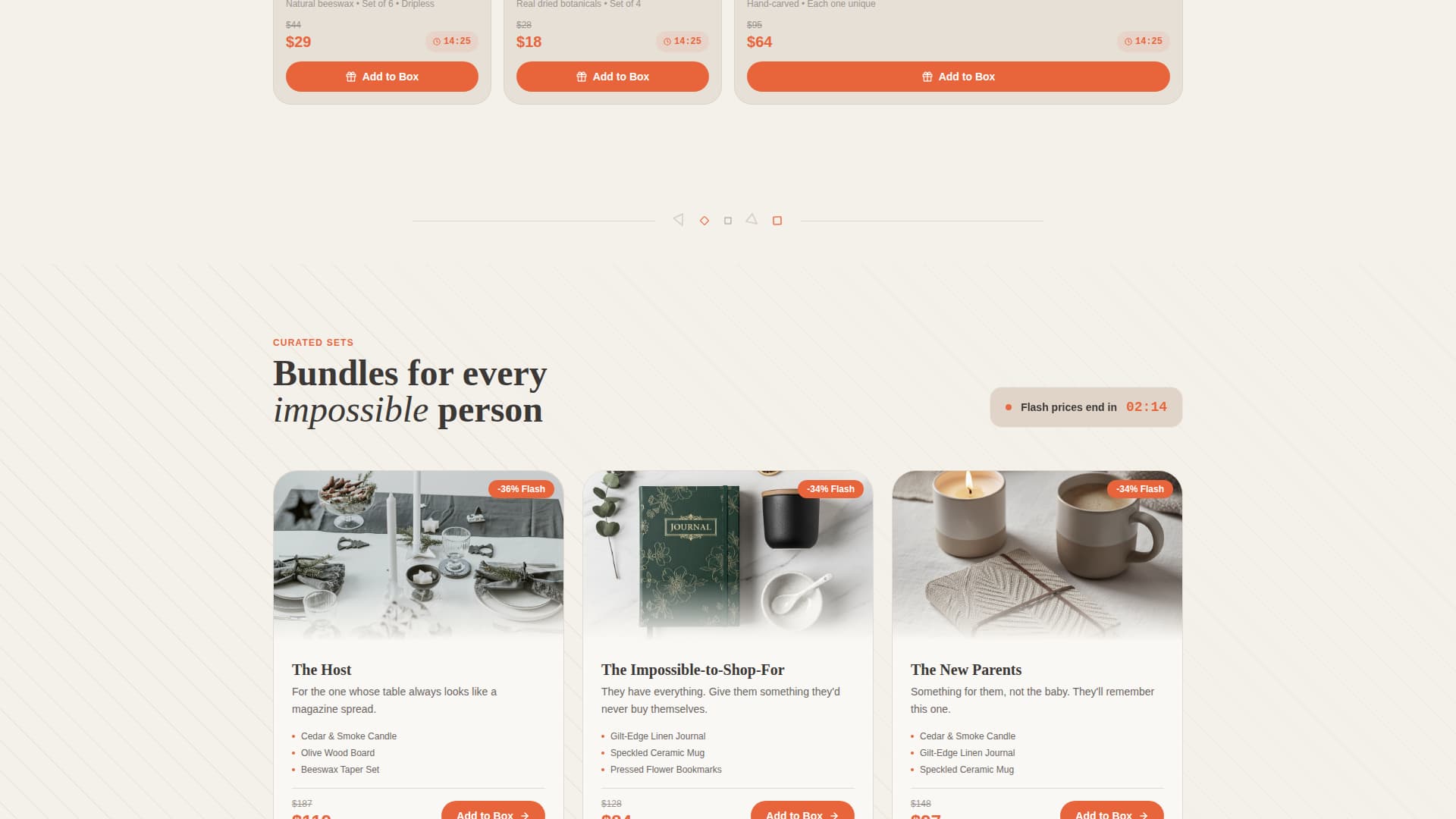 Wrapped - Curated Gift Landing Page Template