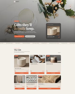 Wrapped - Curated Gift Landing Page Template