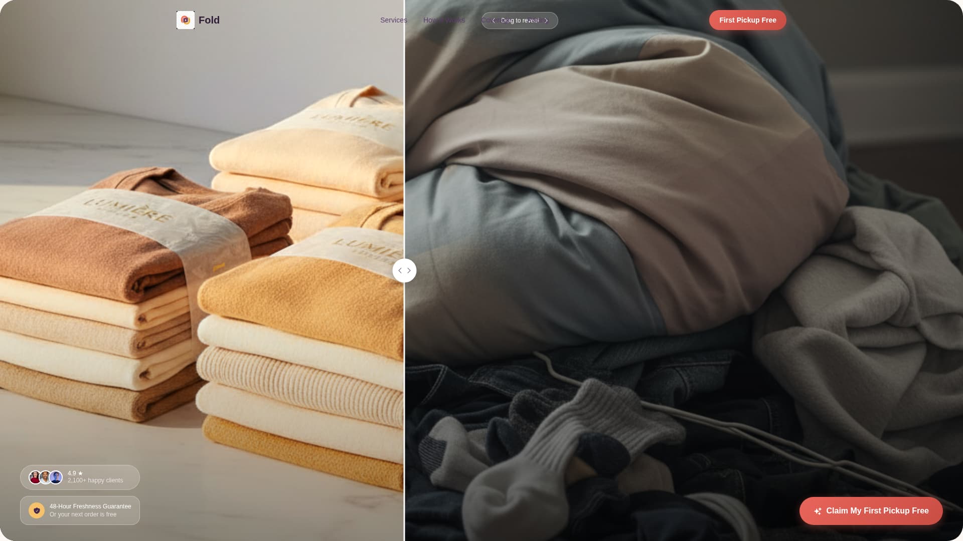 Fold - Premium Laundry Landing Page Template
