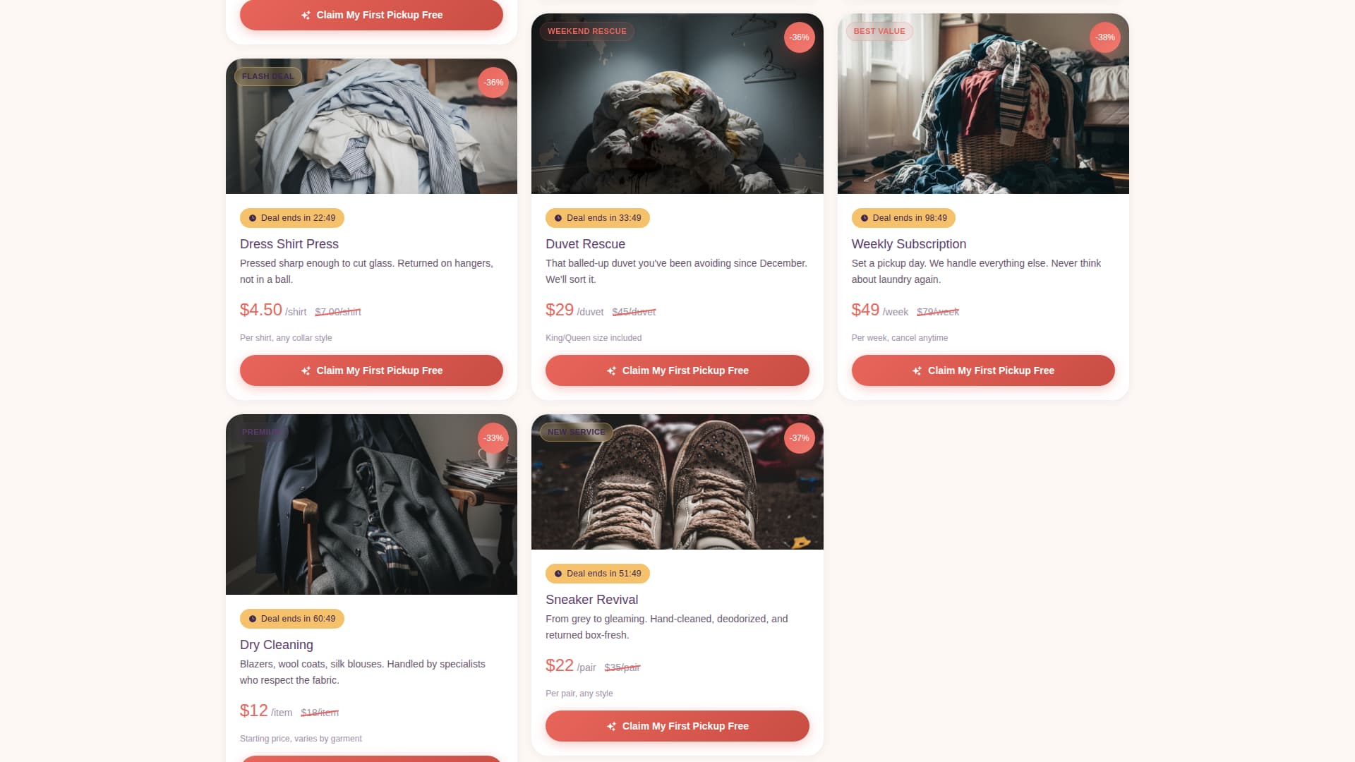 Fold - Premium Laundry Landing Page Template