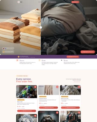 Fold - Premium Laundry Landing Page Template