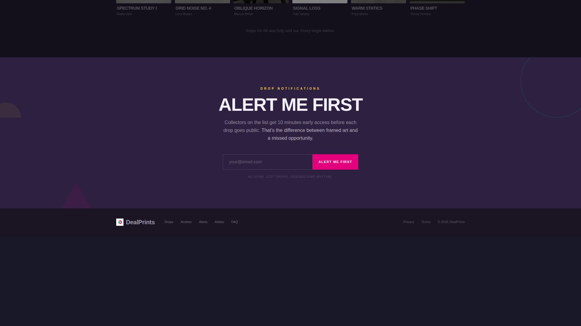 Dealprints - Electrifying Artedition Landing Page Template