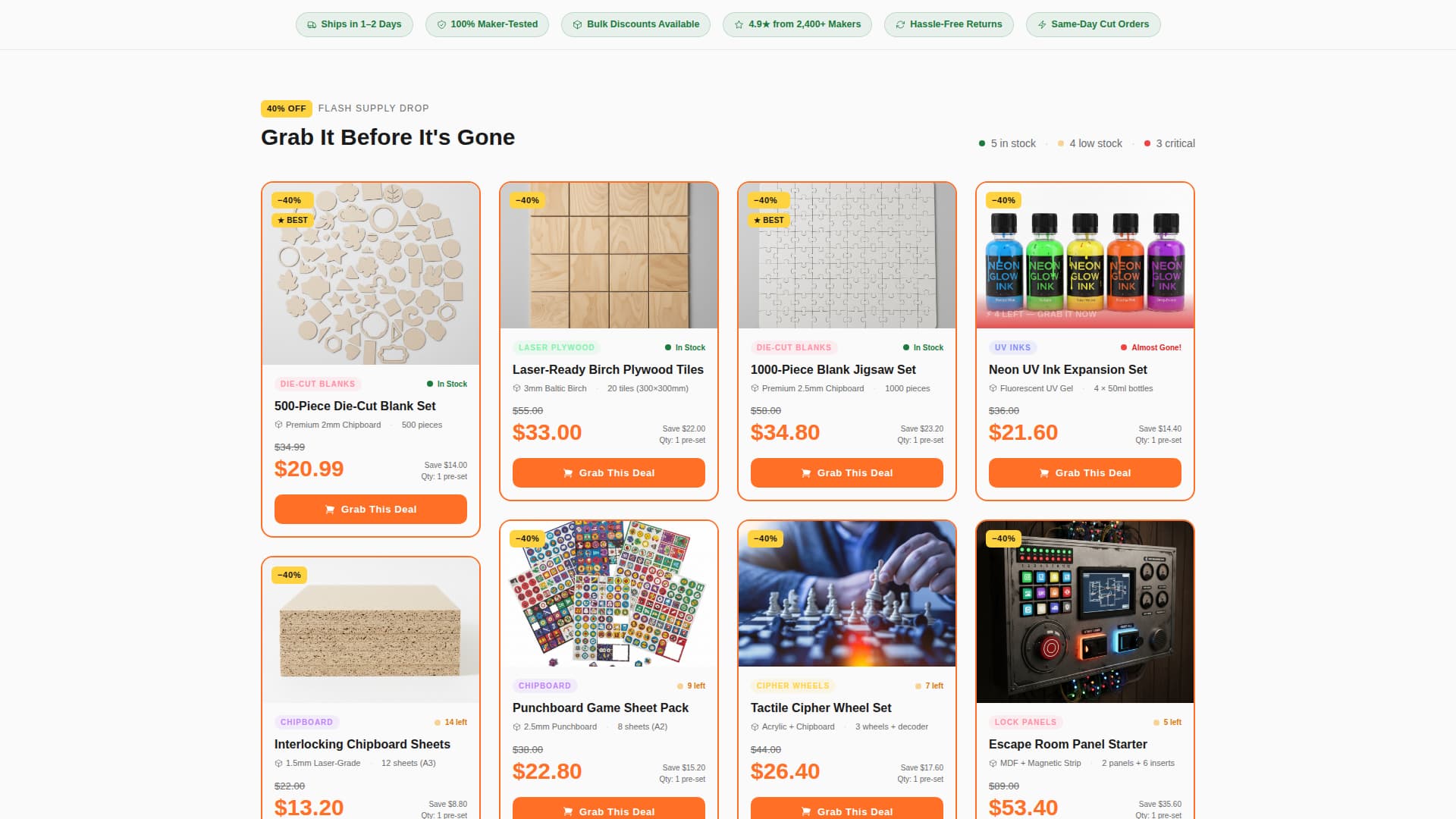 Tessellate - Electric Puzzle Supply Landing Page Template