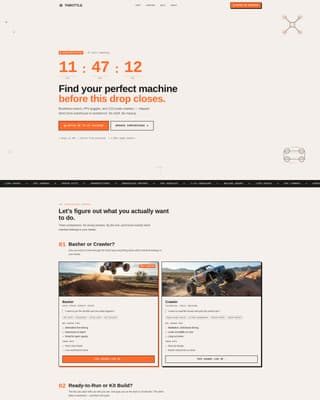 Throttle - Dynamic RC Drone Landing Page Template
