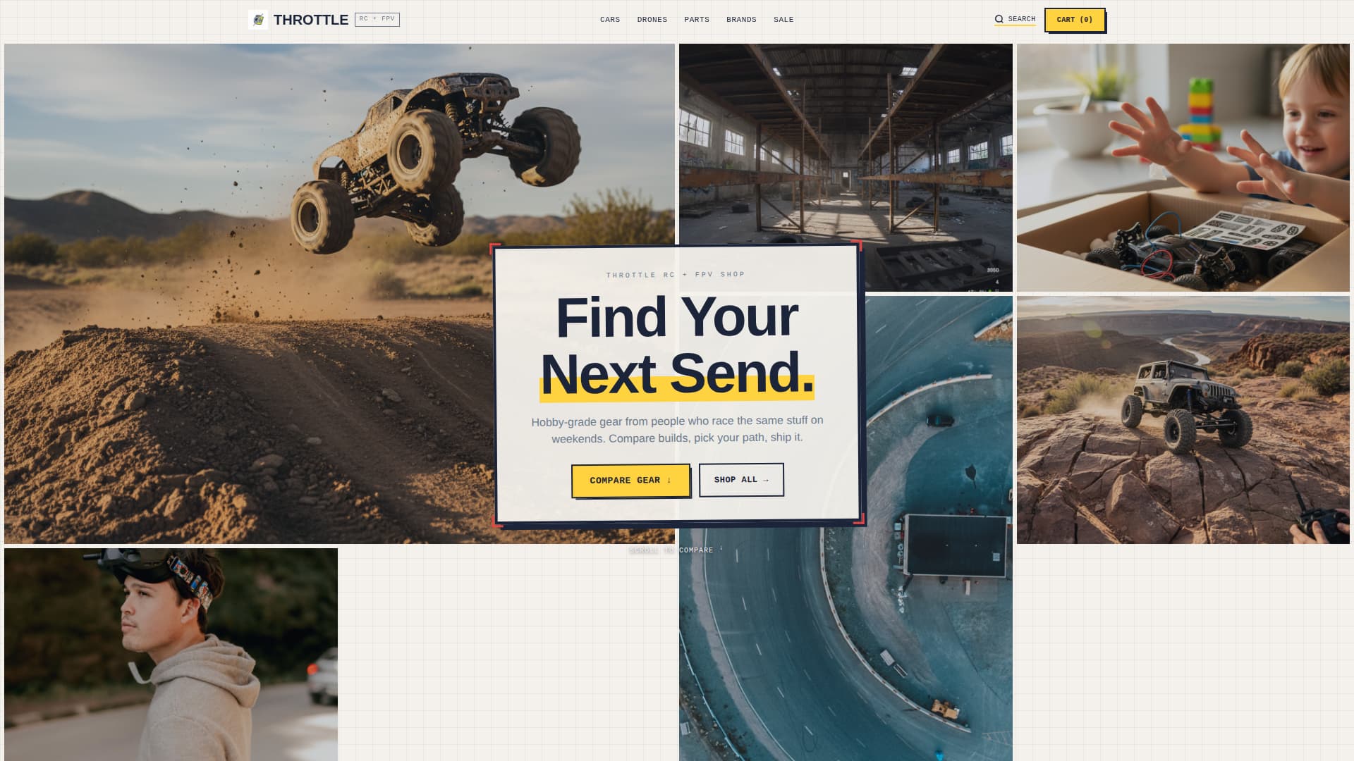 Throttle - High-Octane Hobby Landing Page Template