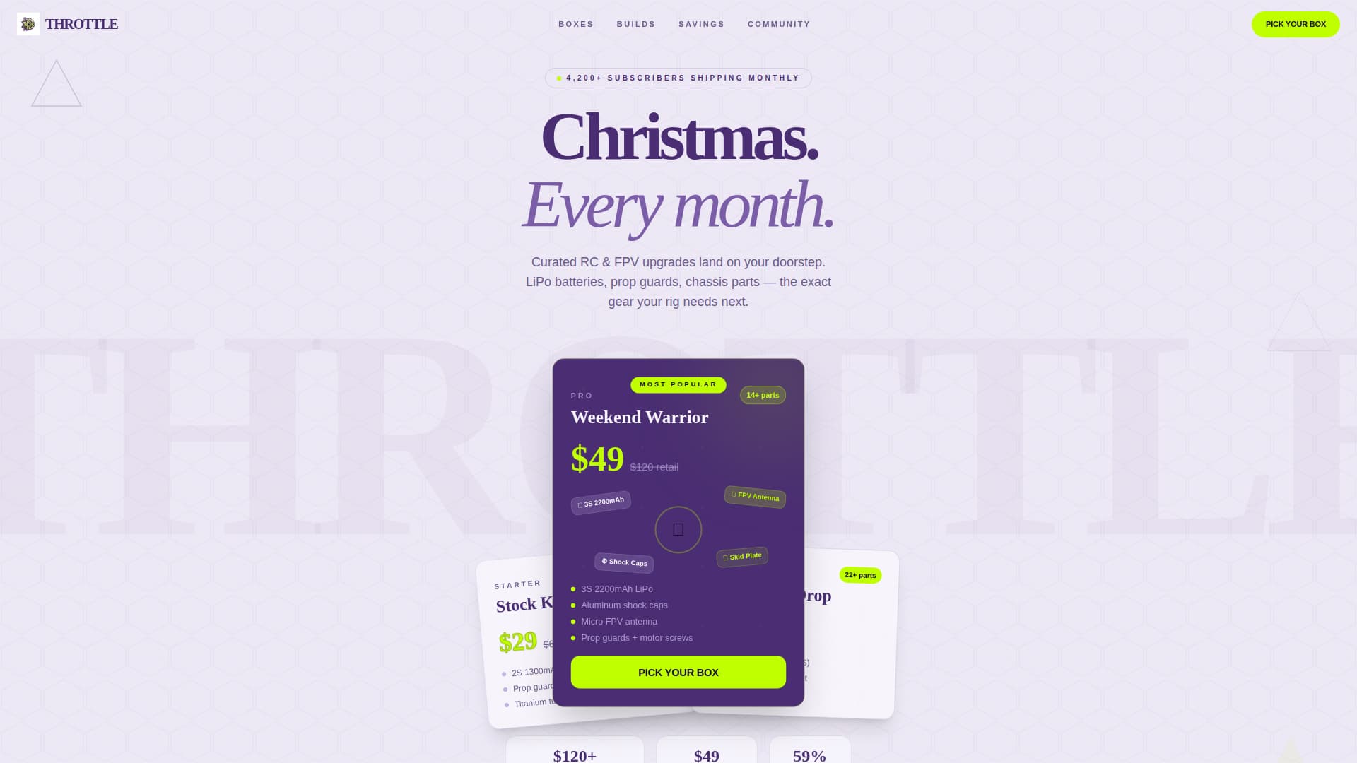 Throttle - Electrifying RC Drone Landing Page Template