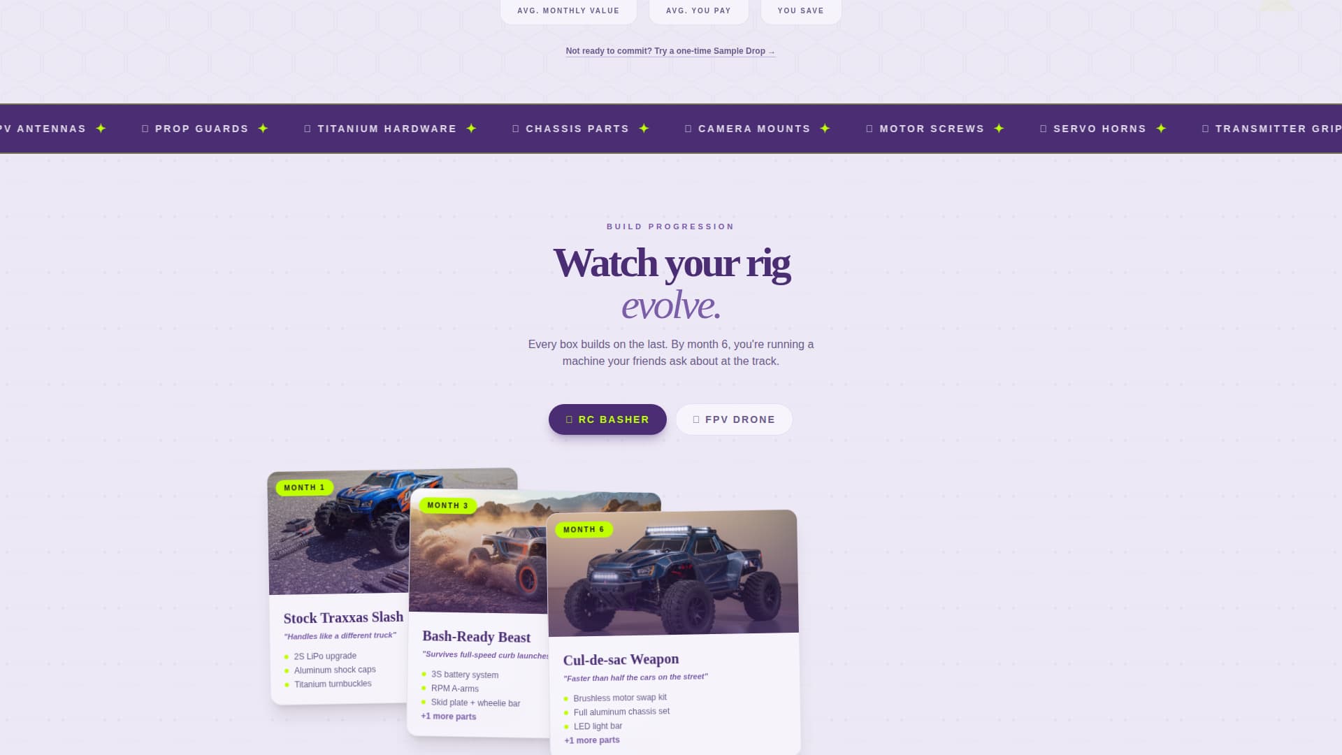 Throttle - Electrifying RC Drone Landing Page Template