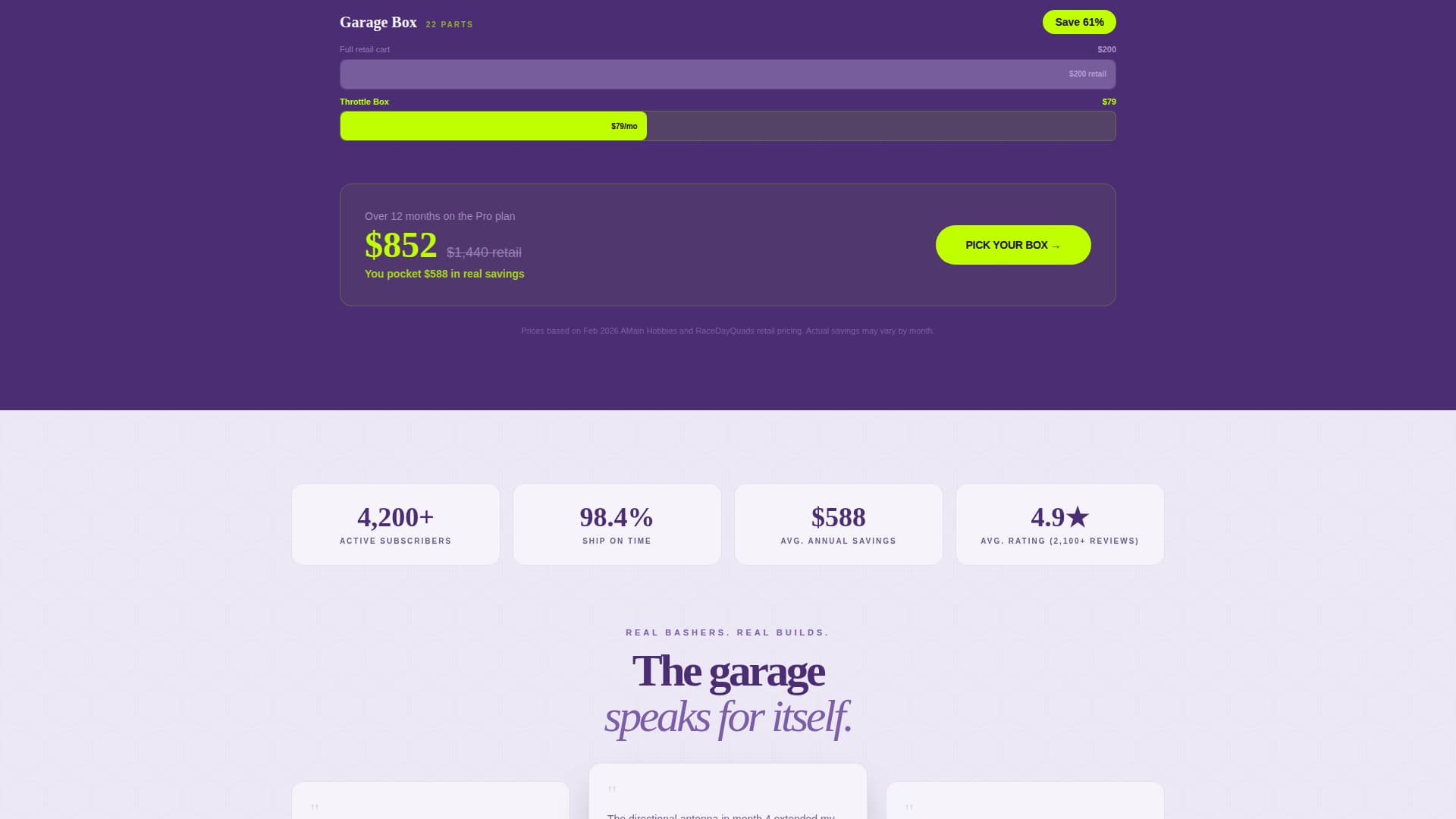 Throttle - Electrifying RC Drone Landing Page Template