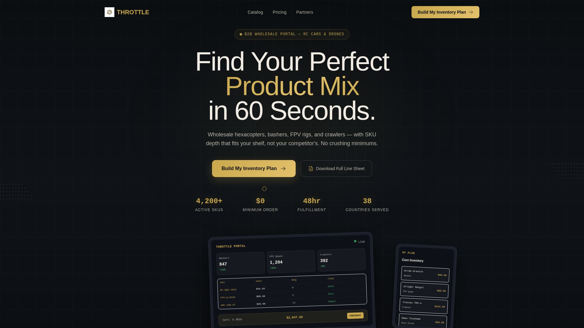 Throttle - Dynamic Wholesale Landing Page Template