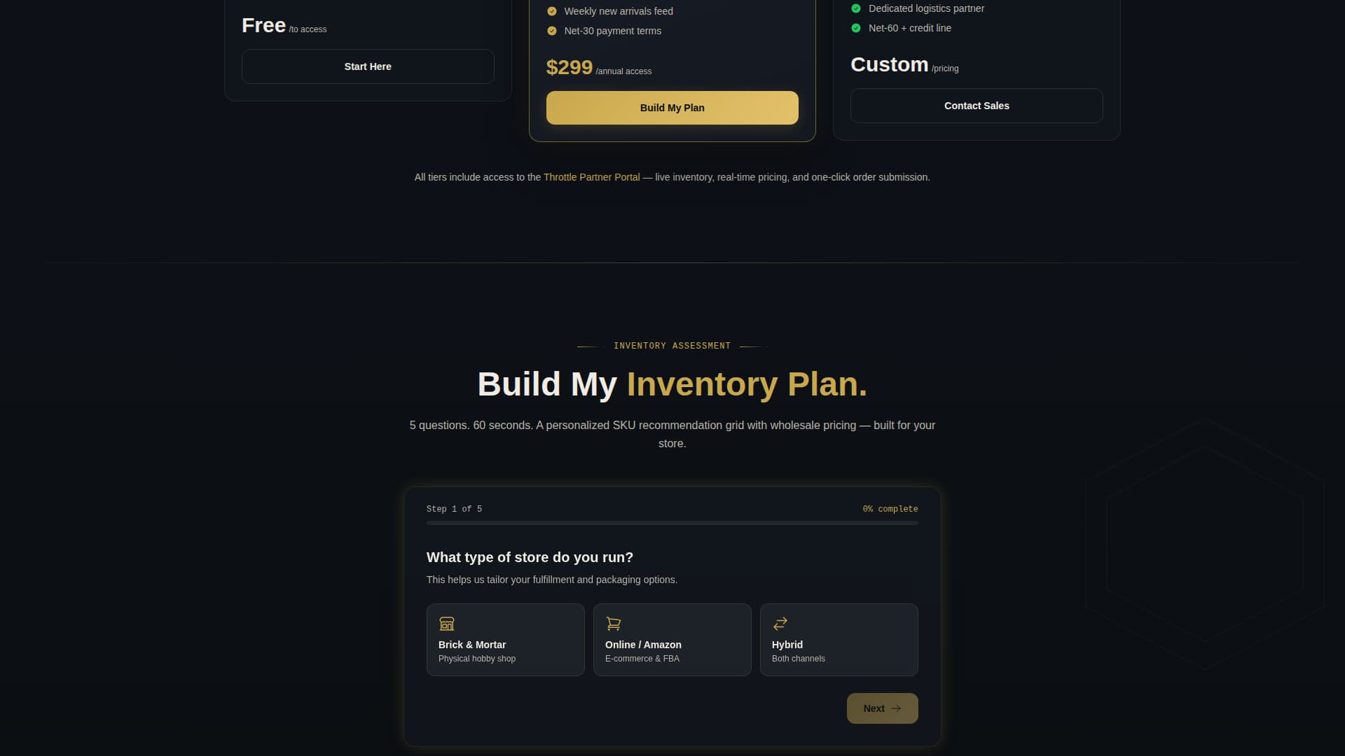Throttle - Dynamic Wholesale Landing Page Template