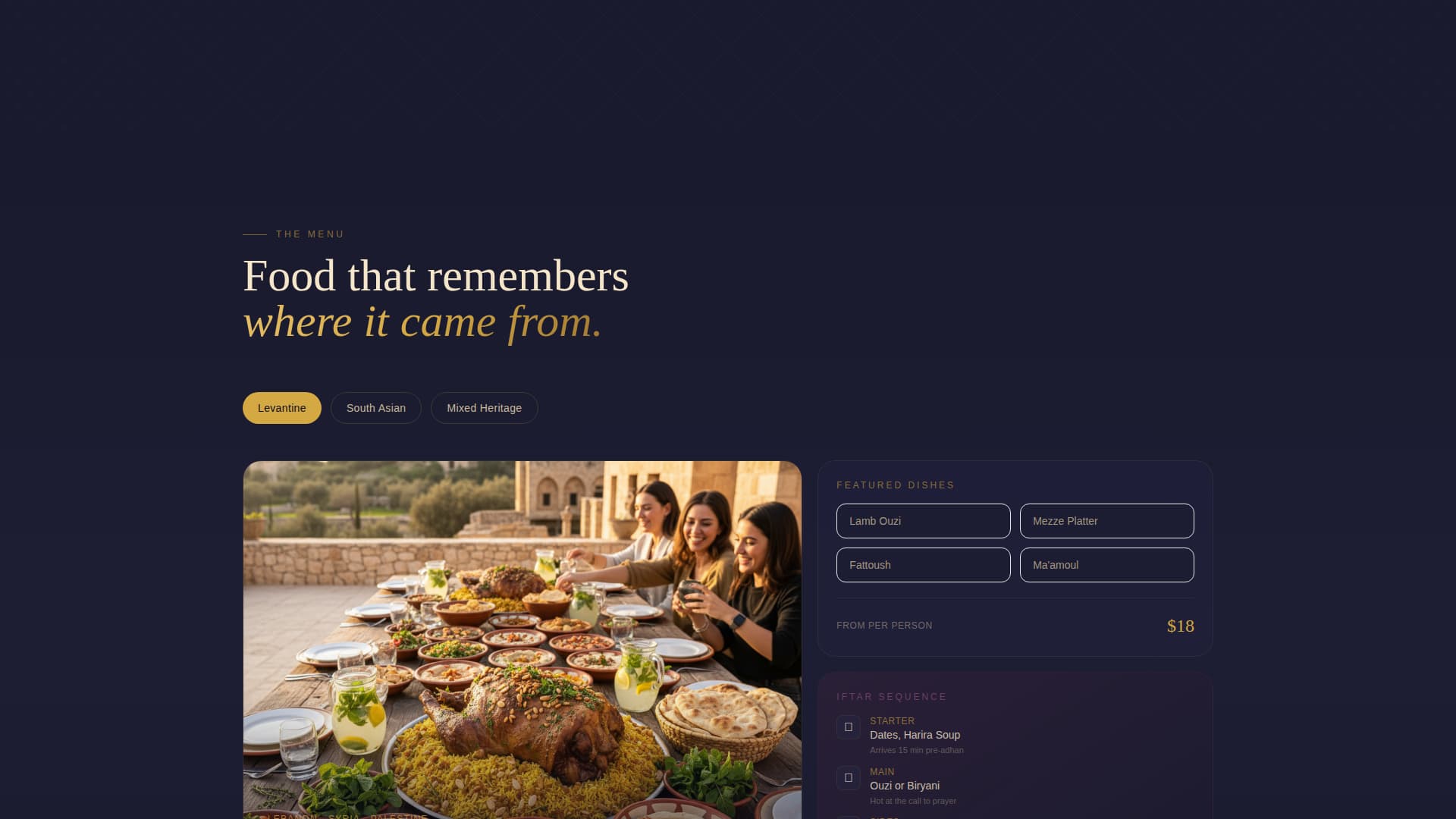 Iftar - Abundant Catering Landing Page Template