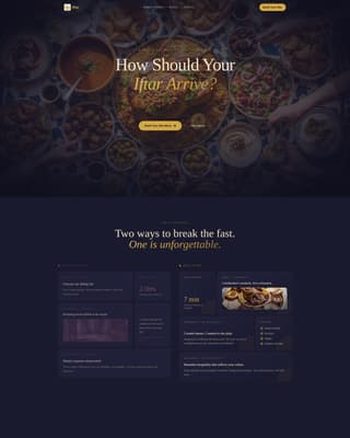 Iftar - Abundant Catering Landing Page Template