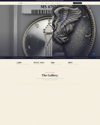 Strike — Exclusive Coin Collecting Landing Page Template