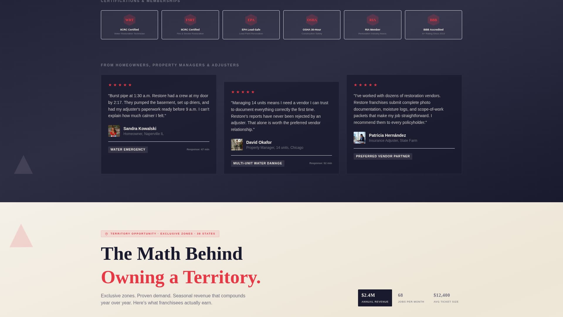Restore - Trusted Restoration Landing Page Template