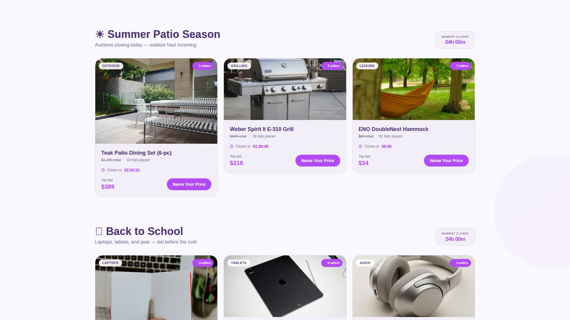 Gavel — Compelling Estate Auction Landing Page Template