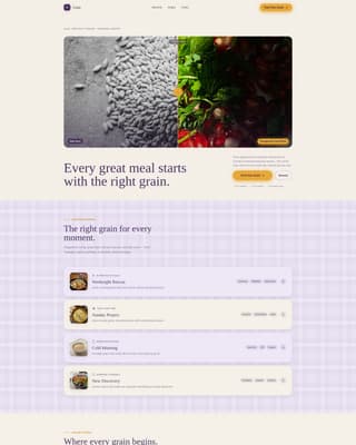 Grain - Artisan Specialty Landing Page Template