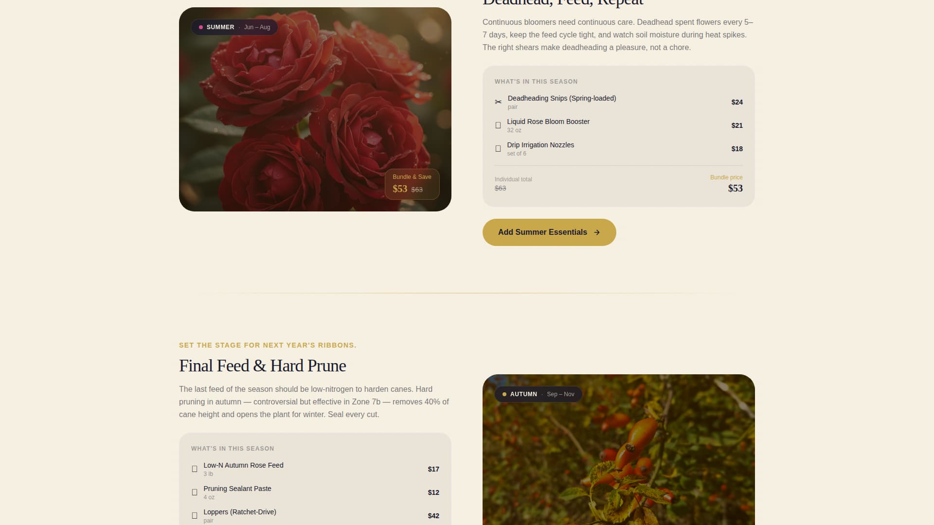 Bloom - Seasonal Rosegrowing Landing Page Template
