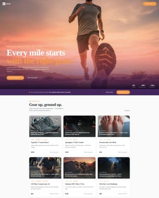 Stride - Dynamic Runninggear Landing Page Template