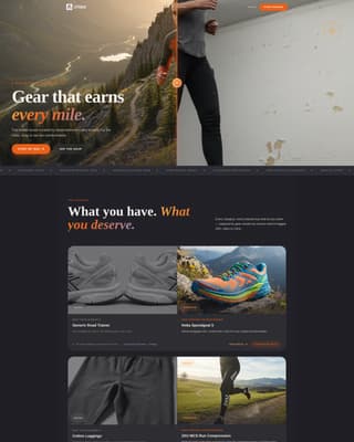 Stride - Curated Running Landing Page Template