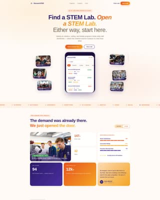 Discover - Energetic STEM Landing Page Template
